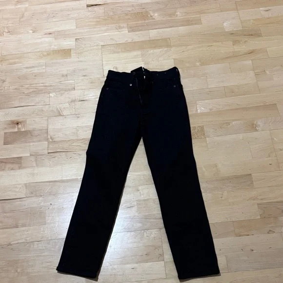 Madewell Women's Straight Leg Black Jeans - Picture 6 of 9